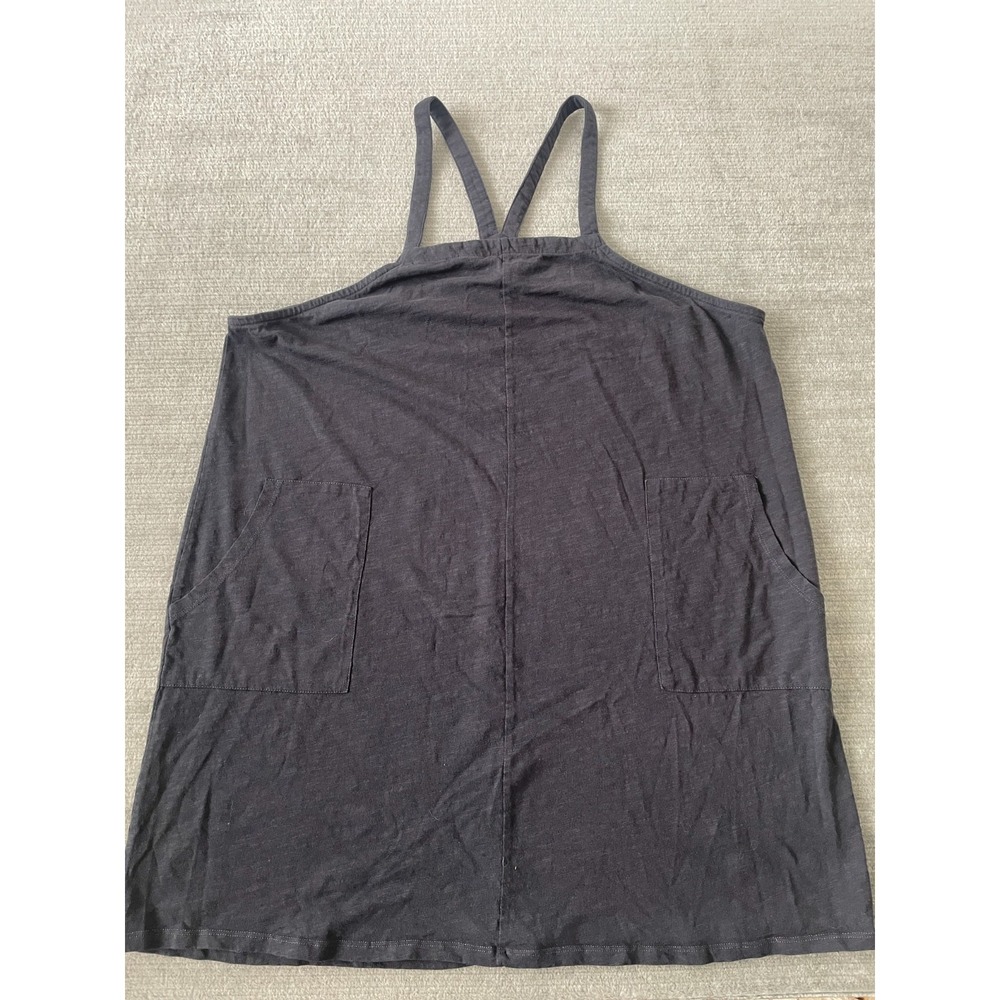 Known Supply Dress Women 2XL Black Organic Cotton Overall Casual Knit Lagenlook
